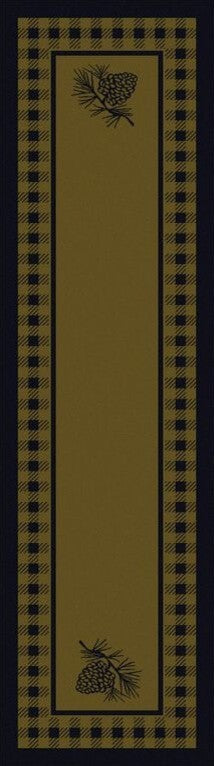 Pine Refuge Rug, Green, 2'x8', Runner