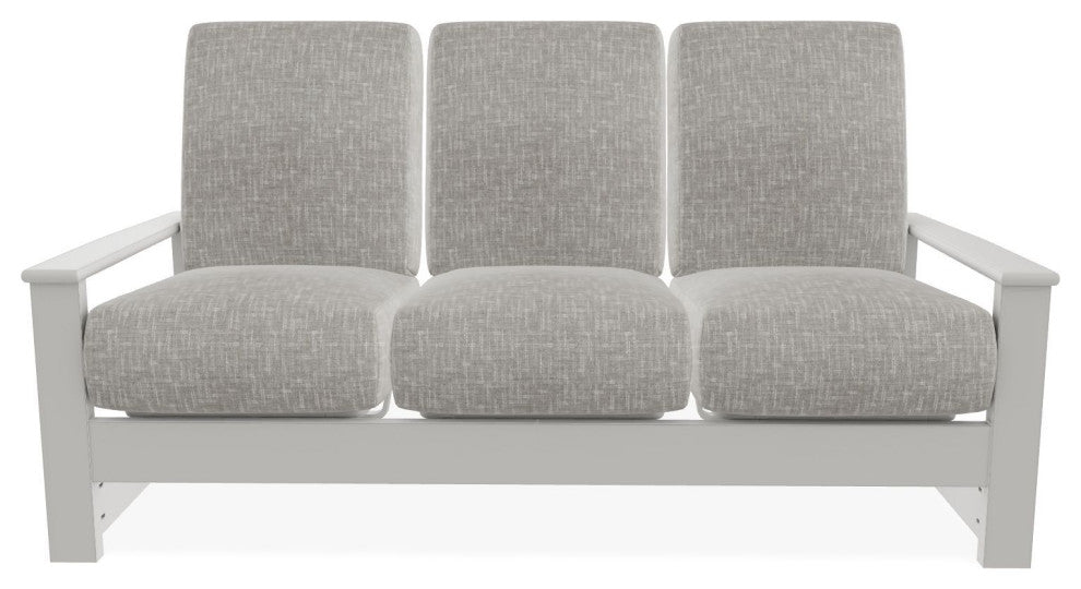 Leeward Deep Seat 3-Seat Outdoor Sofa, Hither Pewter/Snow