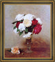 Henri FantinLatour Roses in a Stemmed Glass Framed Premium Canvas Print, 20"x25"