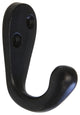 RCH Decorative Iron Wall Hook, 1.6 Inch, Various Finishes, Black, 1.6 Inch