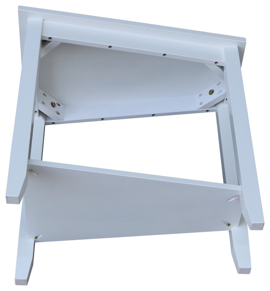 Keystone Accent Table, White