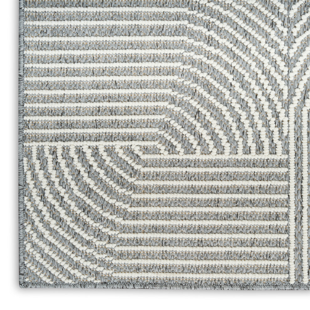 Nourison Natural Texture 2'3" x 7'6" Charcoal Ivory Modern Indoor Rug