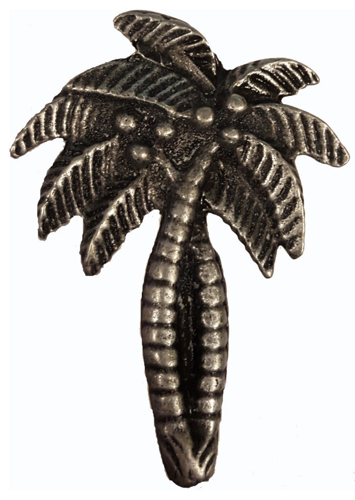 Palm Tree Cabinet Knob, Pewter