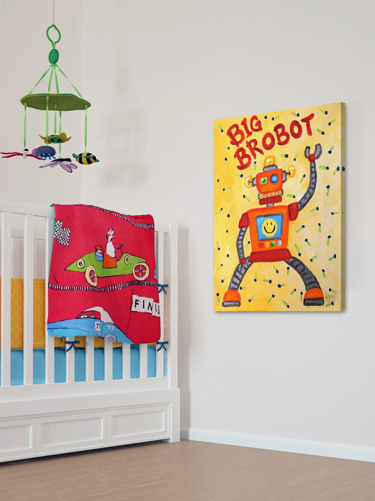 Marmont Hill, "Big Brobot" by Nicola Joyner Painting on Wrapped Canvas, 40x60