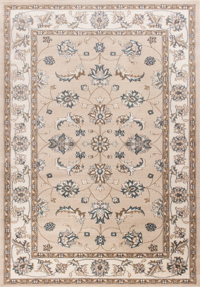 Avalon 5609 Beige and Ivory Mahal Rug, 5'3"x7'7"