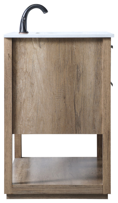 Louie 36" SIngle Bathroom Vanity, Natural Oak
