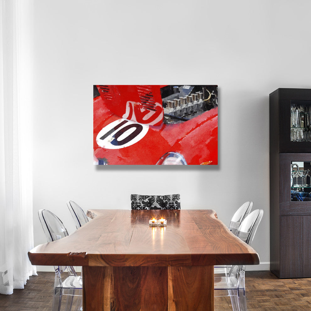 "1962 Ferrari 250 GTO Engine Watercolor" Fine Art Print