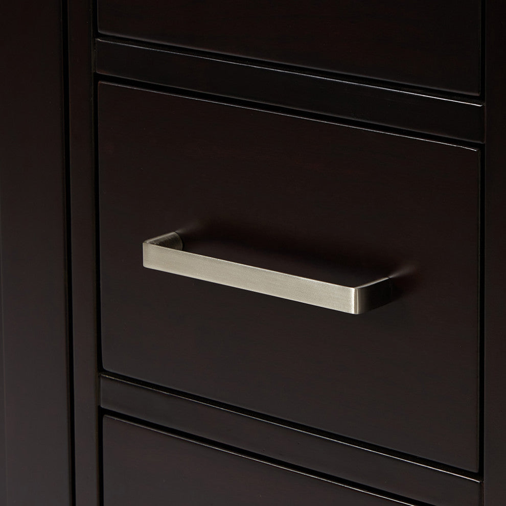 Cambridge 61" Espresso Single Bath Vanity, Marble Top Basin