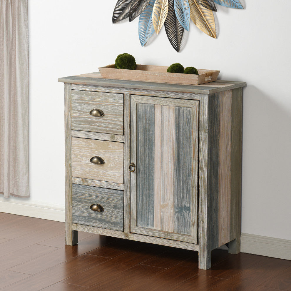 Sanibel Cabinet with Three Drawers and One Door