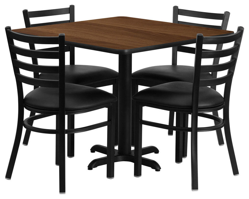 Restaurant Tables and Chairs, "Bergamo" 36'' Square Dining Set