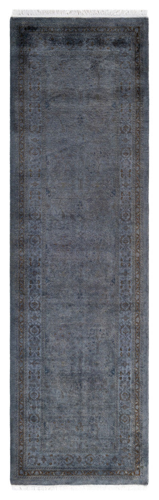 Overdyed One-of-a-Kind Hand-Knotted Area Rug Gray, 2' 6" x 8' 8"