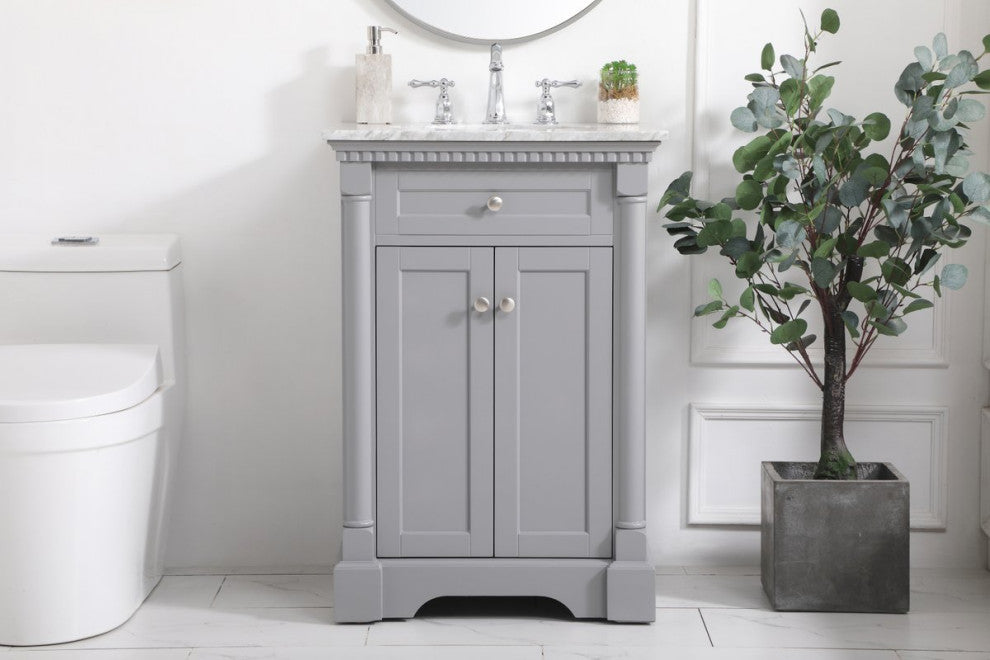 Home Living 24" Single Bathroom Vanity, Gray