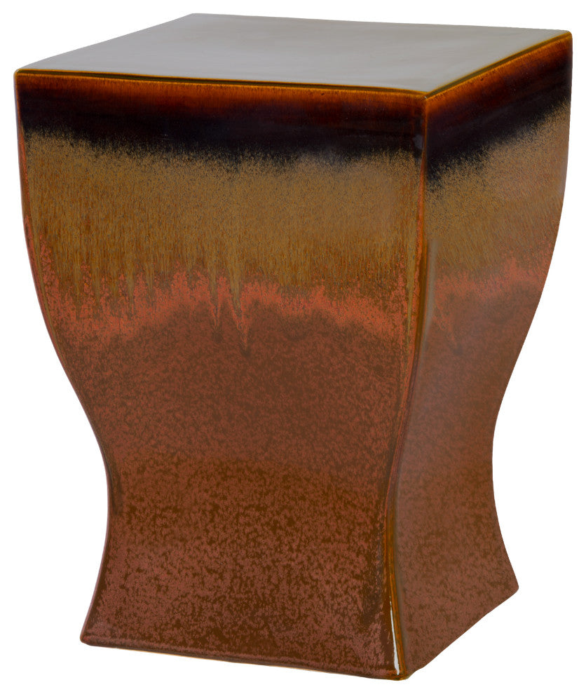 Brown Copper Square Garden Stool