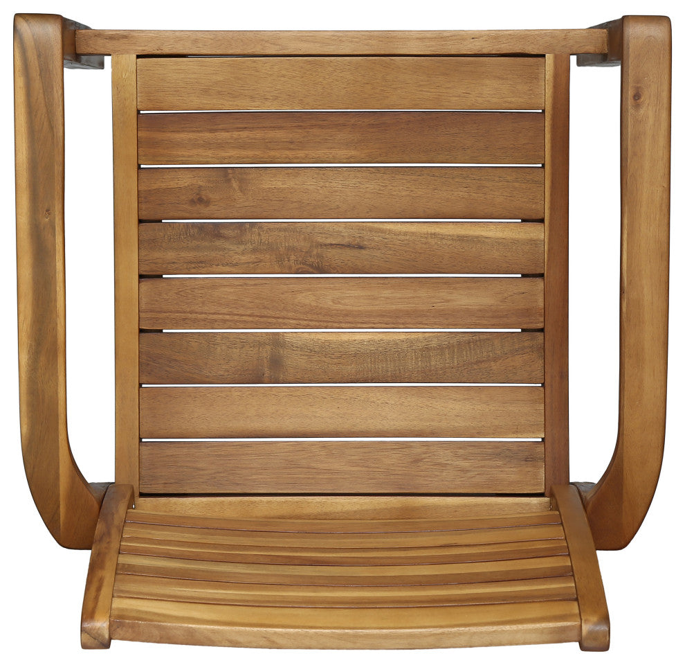 GDF Studio Cathy Outdoor 2-Seater Acacia Wood Bistro Set, Teak