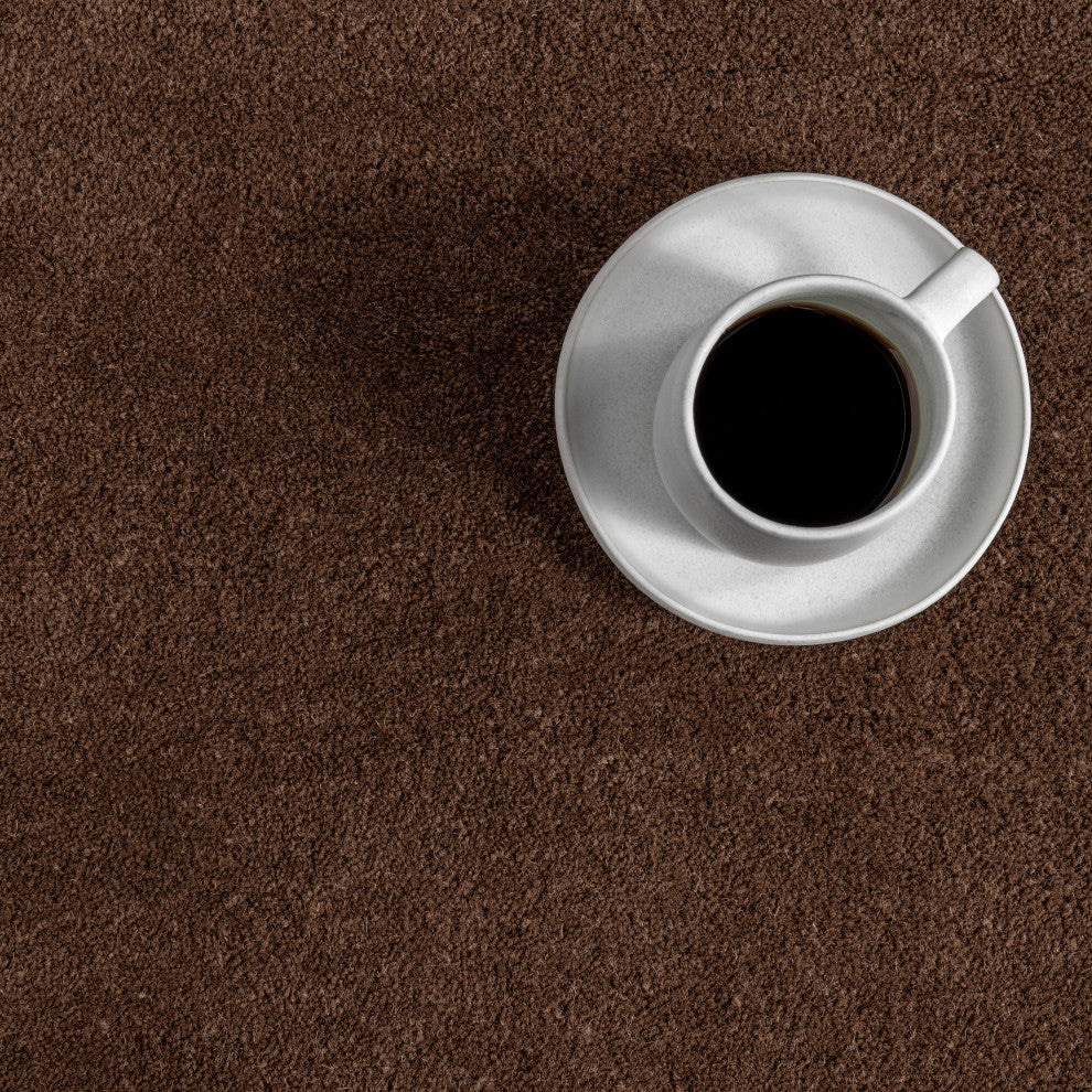Grace Bordered Wool Area Rug, Brown 2' 6" x 8'