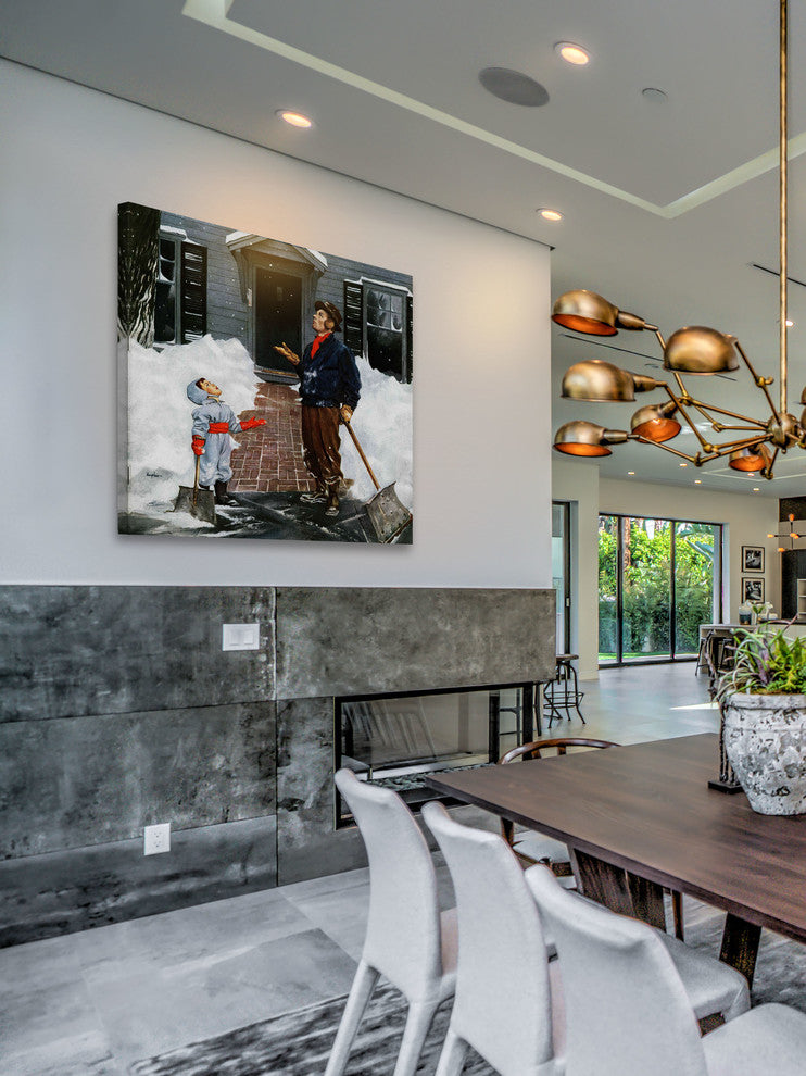 "More Snow" Painting Print on Canvas by George Hughes