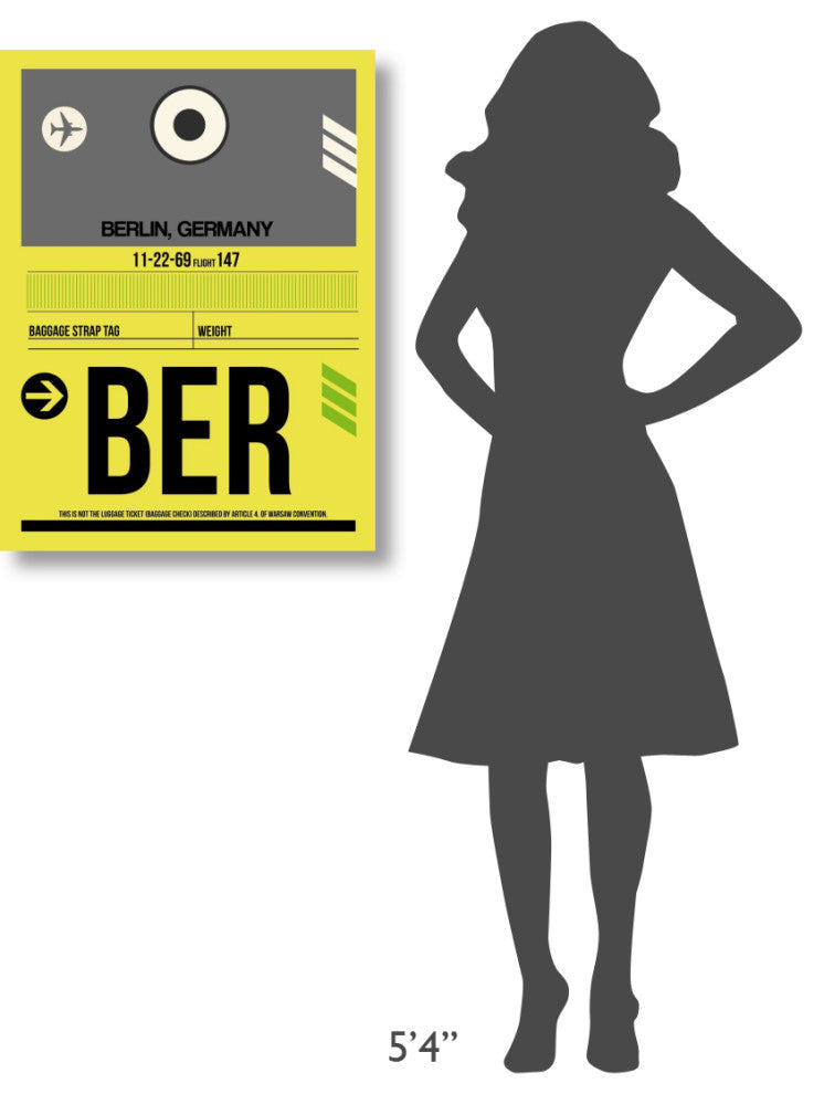 "BER Berlin Luggage Tag 1" Fine Art Print
