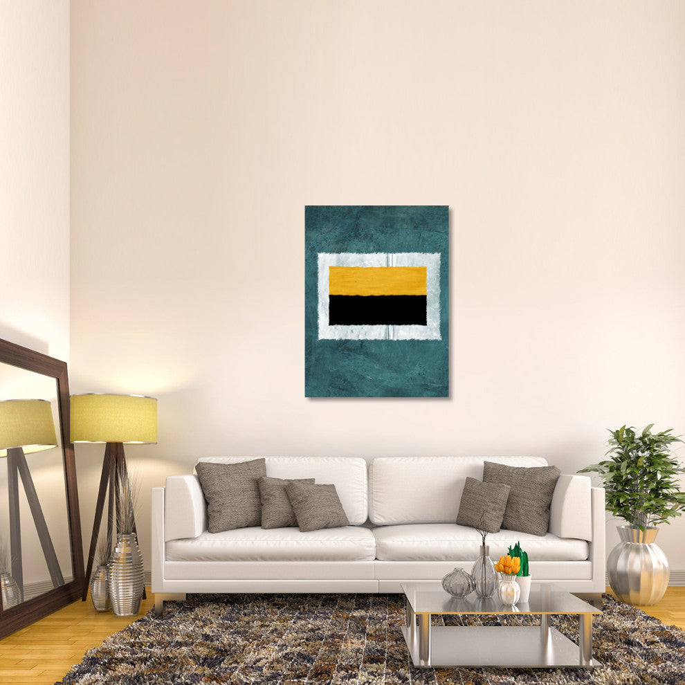 "Green And Yellow Abstract Theme 5" Fine Art Print