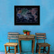 World Vintage Vivid Color Map Canvas, 28"x37"
