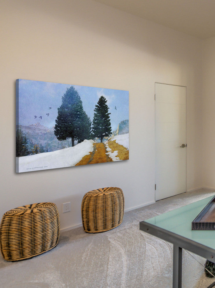 "Orange Mountain Road" Painting Print on Canvas by Chris Vest