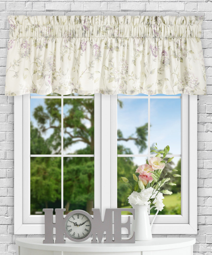 Abigail 80" x 15" Tailored Valance, Lilac