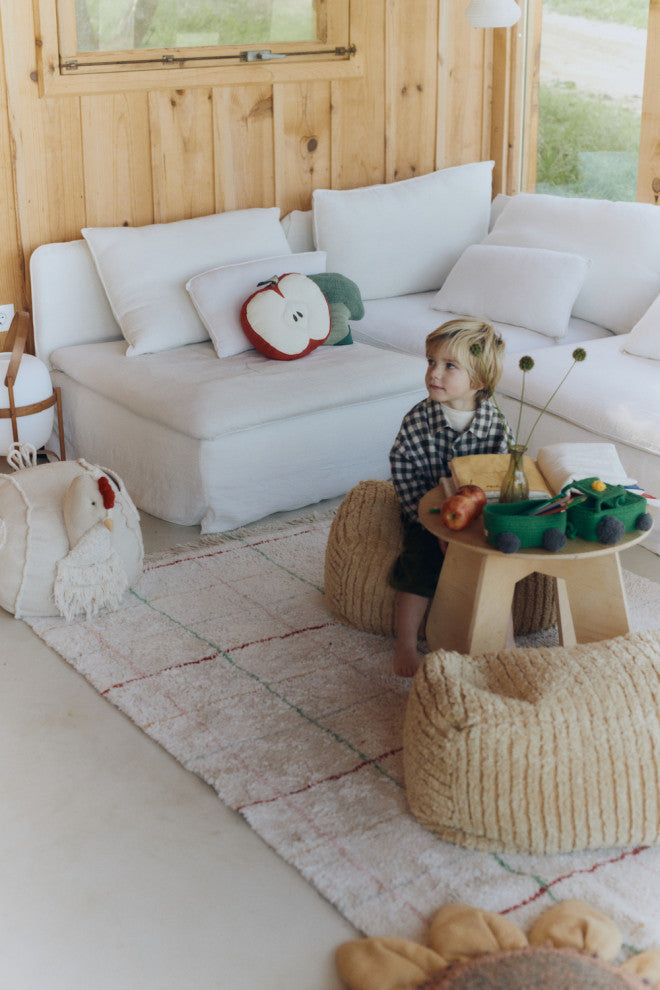 Washable Rug Color Lines, 4' 7" X 6' 7"