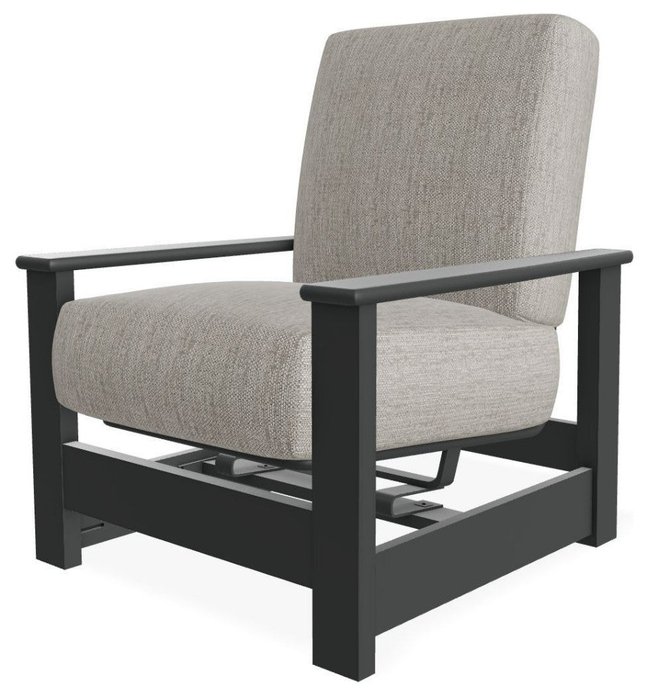 Leeward Deep Seat Outdoor Armchair with Hidden Motion, Thatch Ash/Graphite