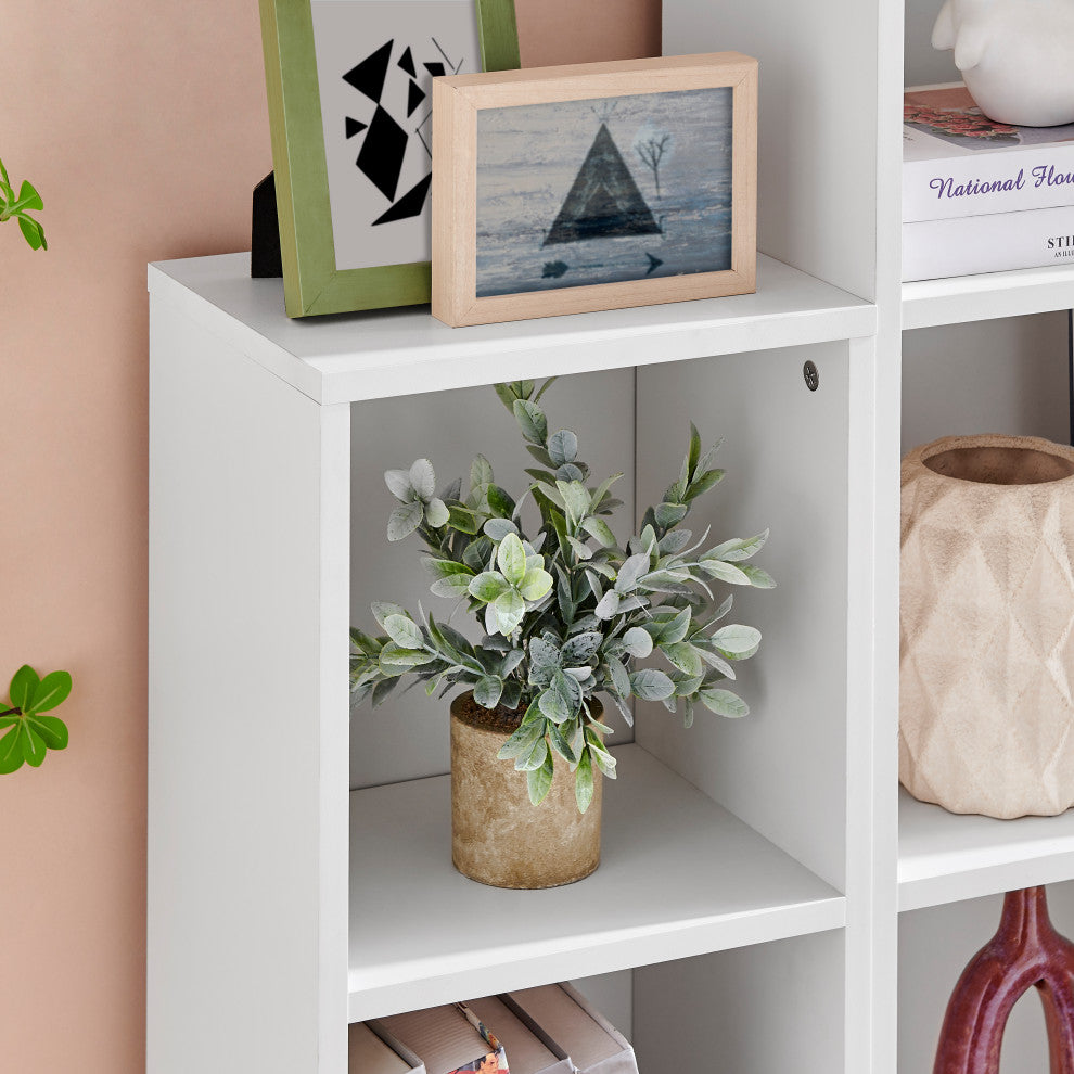 Marcel Cubes Modular Storage Organizer Cubby Cabinet Shelf, Set of 3, White