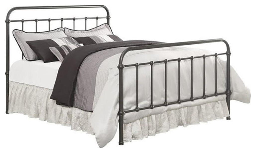 Coaster Livingston Traditional Metal California King Spindle Bed in Dark Bronze