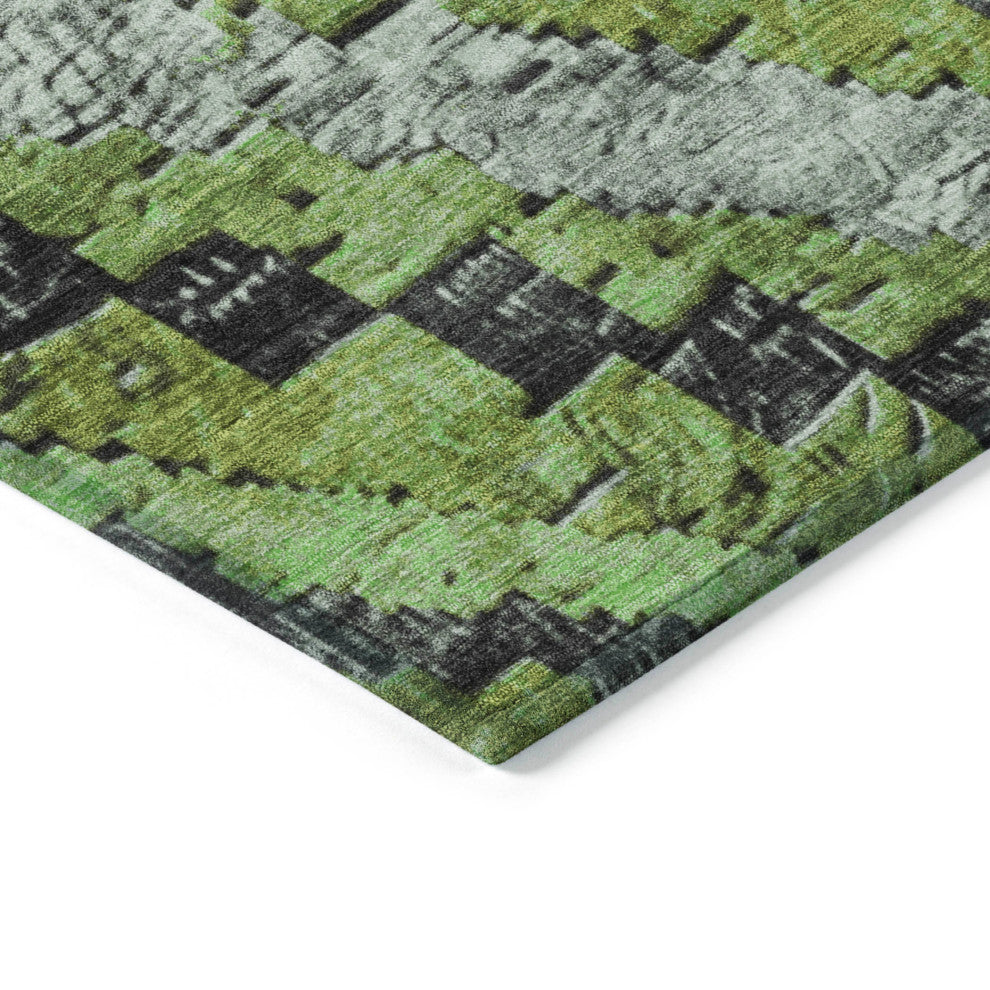Machine Washable Indoor/Outdoor Chantille ACN1890 Aloe 1'8" x 2'6" Rug