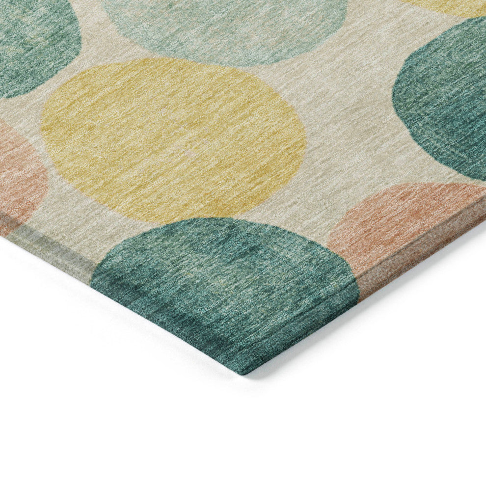Machine Washable Indoor/Outdoor Chantille ACN1898 Teal 9' x 12' Rug