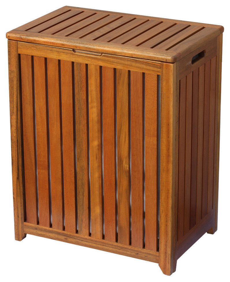 Oceanstar Solid Wood Spa Hamper