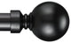 Deco Traverse Rod 1 With Ball 28 Finial, Black, 84