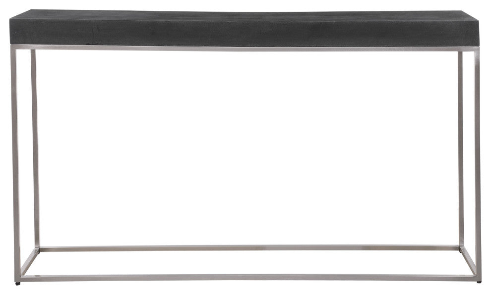 Uttermost Jase Black Concrete Console Table
