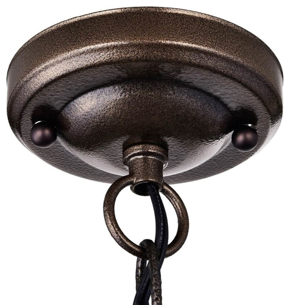 Chloe Lighting Milton Industrial Antique Gold 1 Light Mini Pendant