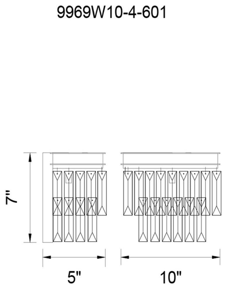 Weiss 4 Light Wall Sconce With Chrome Finish