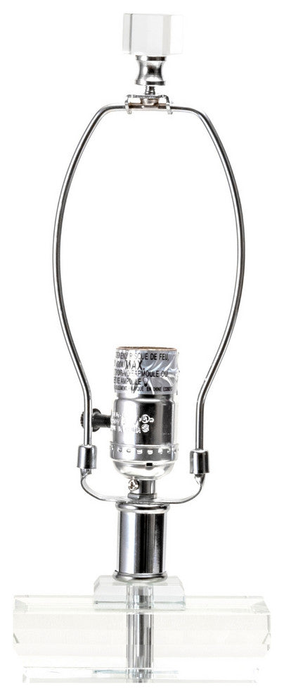 Nuloom 25" Helena Crystal Ionic Column Cotton Shade Clear Table Lamp