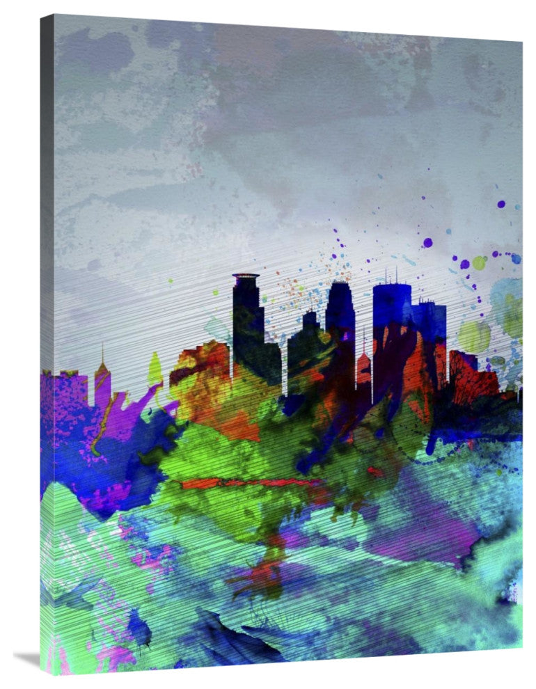 "Minneapolis Watercolor Skyline" Fine Art Print
