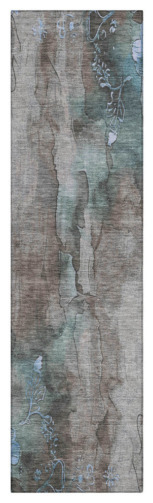 Machine Washable Indoor/Outdoor Chantille ACN1869 Taupe 2'3" x 7'6" Runner Rug