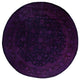 Overdyed One-of-a-Kind Hand-Knotted Area Rug Purple, 8' 1" x 8' 2"