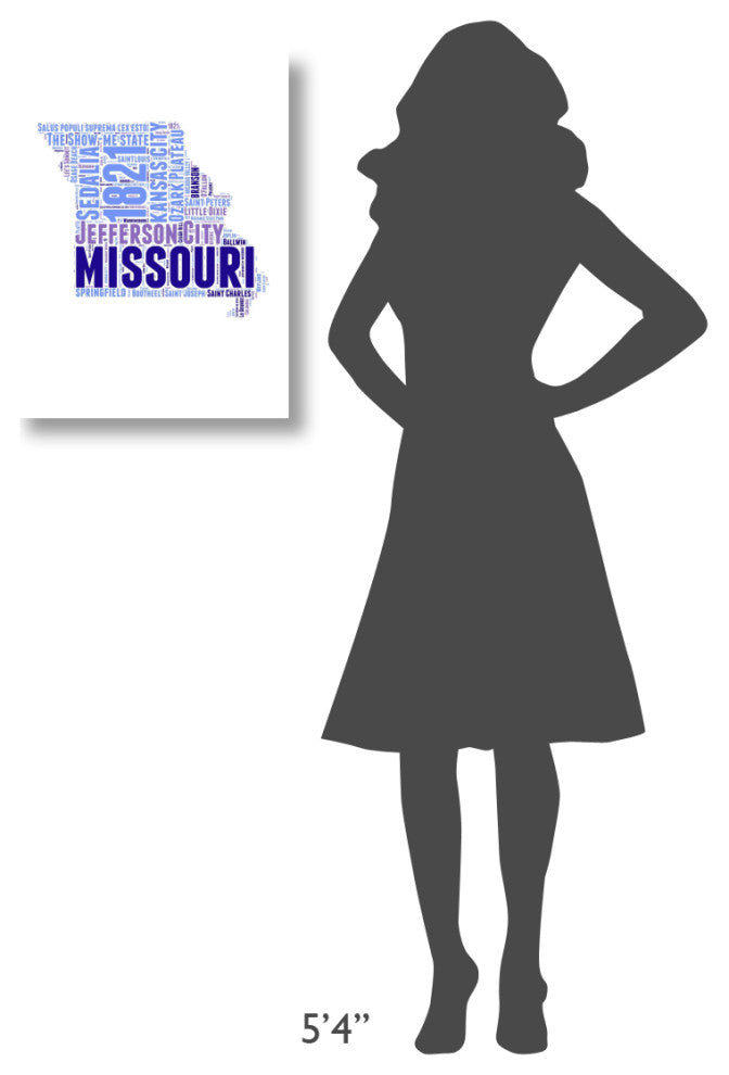 "Missouri Word Cloud Map" Fine Art Print