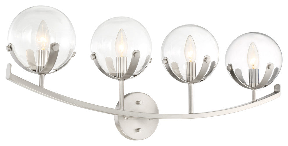 Spyglass 4 Light Bath, Satin Platinum