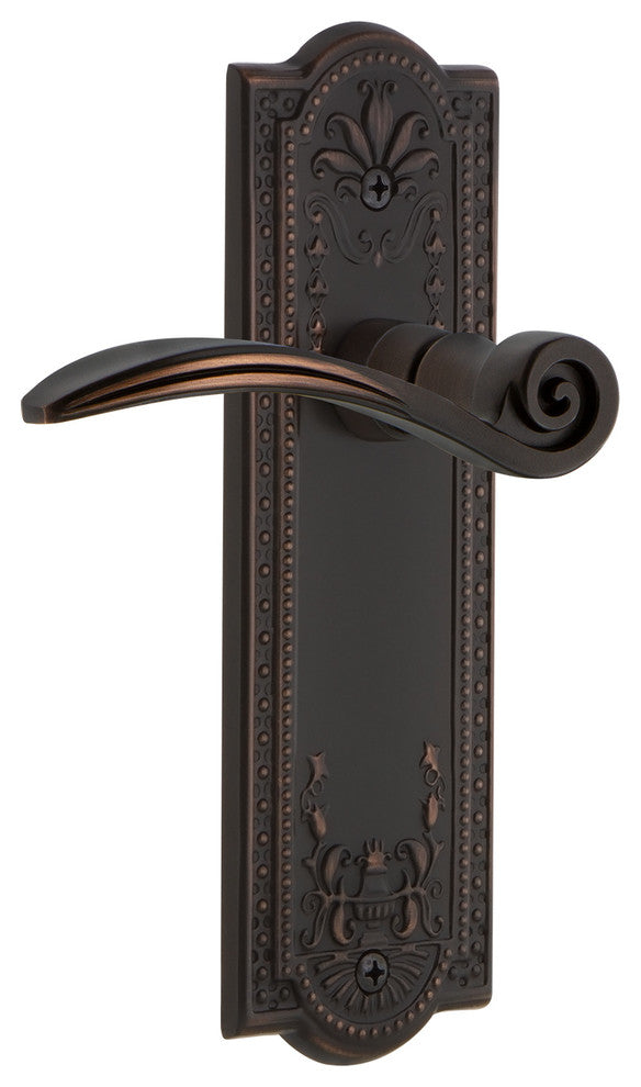 Meadows Plate With Swan Lever, Timeless Bronze, Right-Handed