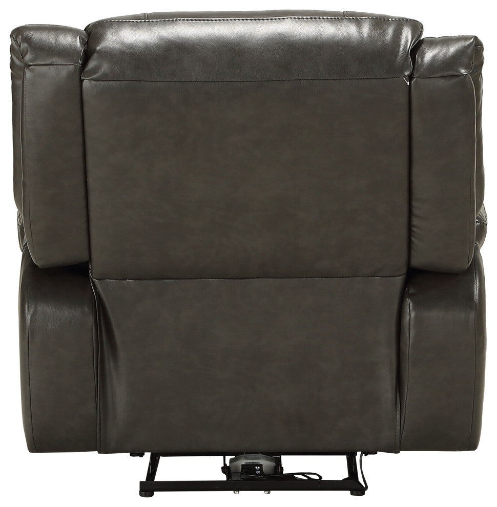 ACME Imogen Recliner, Power Motion, Gray Leather-Aire