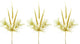3 Pieces 37" Glitter Berry Spikes with Pine Christmas Spray, Gold