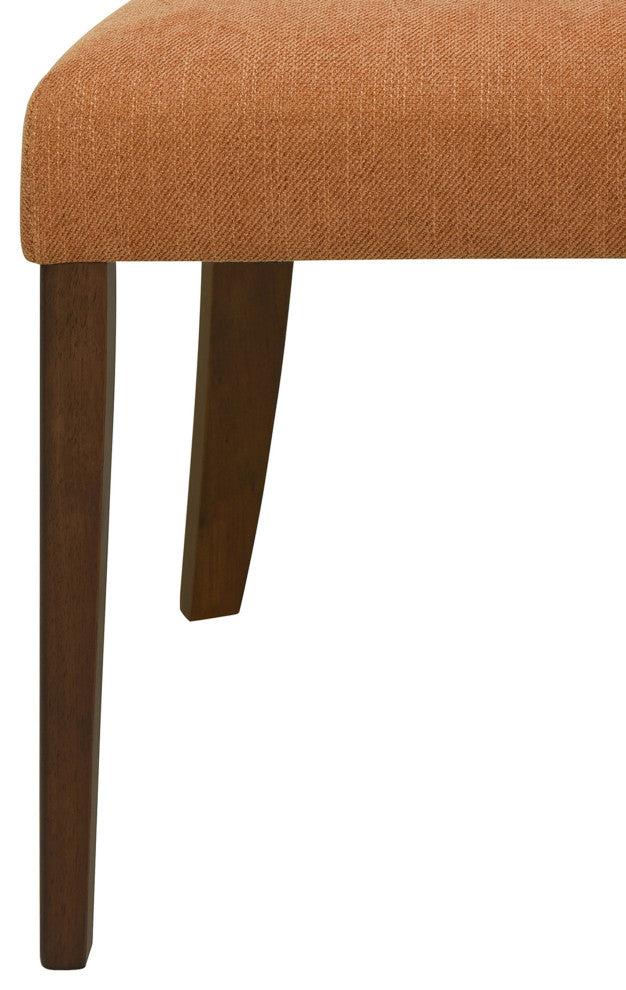 GDF Studio Modern Open Back Dining Chair, Set of 2, Walnut/Caramel