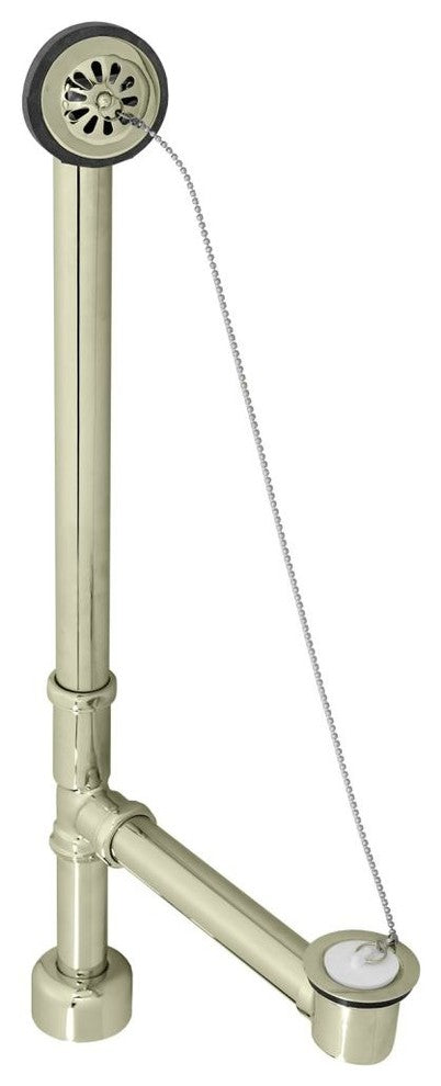 Chain & Stopper All Exposed Bath Waste - 22" Make-Up In Polished Brass
