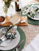DII Variegated Green Lurex Round Polypropylene Woven Placemat (Set of 6)