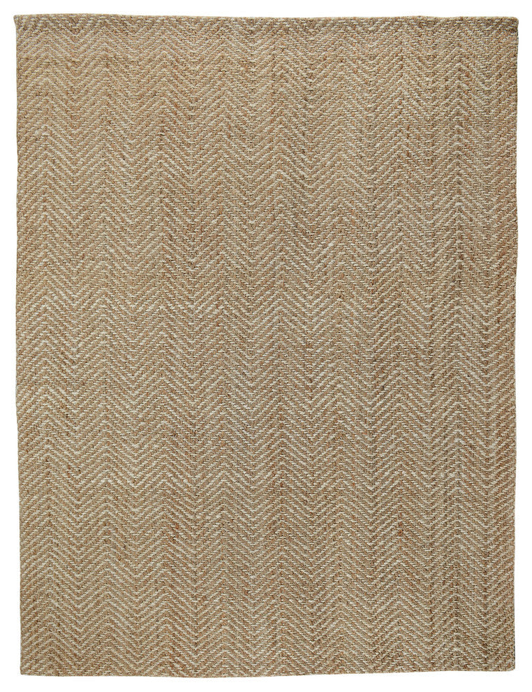 Chevron Hand-woven Jute Area Rug by Kosas Home