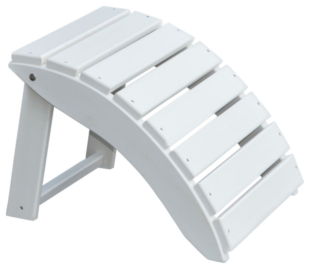 Poly Folding Ottoman, White